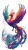 Cosmic Rainbow Phoenix V2 Vinyl Car Decal Sticker – Waterproof & UV-Resistant 8"