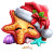 Christmas Starfish Vinyl Car Decal Sticker – Waterproof & UV-Resistant 8"