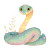 Hypnotized Cartoon Snake Vinyl Car Decal Sticker – Waterproof & UV-Resistant 8"