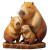 Capybara Wood Sculpture Vinyl Car Decal Sticker – Waterproof & UV-Resistant 8"