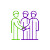 Business Handshake Icon Vinyl Car Decal Sticker – Waterproof & UV-Resistant 8"