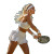Tennis Player Action V6 Vinyl Car Decal Sticker – Waterproof & UV-Resistant 8"