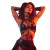 Latex Belly Dancer Vinyl Car Decal Sticker – Waterproof & UV-Resistant 8"