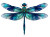 Stained Glass Dragonfly Vinyl Car Decal Sticker – Waterproof & UV-Resistant 8"