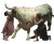 Prehistoric Bull Worship Vinyl Car Decal Sticker – Waterproof & UV-Resistant 8"