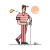 Golfer Icon Vinyl Car Decal Sticker – Waterproof & UV-Resistant 8"