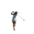 Female Golfer Swing Vinyl Car Decal Sticker – Waterproof & UV-Resistant 