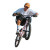 Kawaii Bmx Rider Vinyl Car Decal Sticker – Waterproof & UV-Resistant 