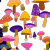 Colorful Mushrooms Vinyl Car Decal Sticker – Waterproof & UV-Resistant 