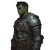 Armored Half-Orc Vinyl Car Decal Sticker – Waterproof & UV-Resistant 