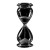 Silver Hourglass Vinyl Car Decal Sticker – Waterproof & UV-Resistant 