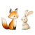 Friendly Fox Invites Vinyl Car Decal Sticker – Waterproof & UV-Resistant 