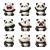 Panda Emoji Set Vinyl Car Decal Sticker – Waterproof & UV-Resistant 