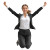 Excited Business Woman Vinyl Car Decal Sticker – Waterproof & UV-Resistant 