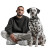 Man With Dalmatian Vinyl Car Decal Sticker – Waterproof & UV-Resistant 