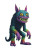 Eerie Colorful Monster Vinyl Car Decal Sticker – Waterproof & UV-Resistant 