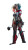 Harley Quinn Grinning Vinyl Car Decal Sticker – Waterproof & UV-Resistant 