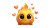 Cute Flame Character Vinyl Car Decal Sticker – Waterproof & UV-Resistant 
