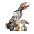Happy Mother Bunny Vinyl Car Decal Sticker – Waterproof & UV-Resistant 