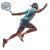 Tennis Player Serve Vinyl Car Decal Sticker – Waterproof & UV-Resistant 