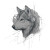 Cyberpunk Wolf Sketch Vinyl Car Decal Sticker – Waterproof & UV-Resistant 