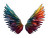 Feathered Rainbow Wings Vinyl Car Decal Sticker – Waterproof & UV-Resistant 