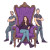 Brunette On Throne Vinyl Car Decal Sticker – Waterproof & UV-Resistant 