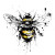 Bee Sketch Vinyl Car Decal Sticker – Waterproof & UV-Resistant 