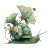 Surreal Plant Snail Vinyl Car Decal Sticker – Waterproof & UV-Resistant 