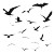 Flying Seagulls Silhouette Vinyl Car Decal Sticker – Waterproof & UV-Resistant 