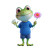 Cute Green Frog V3 Vinyl Car Decal Sticker – Waterproof & UV-Resistant 