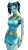Blue Alien Female Vinyl Car Decal Sticker – Waterproof & UV-Resistant 