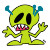 Alien Mascot Vinyl Car Decal Sticker – Waterproof & UV-Resistant 