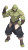 Bulky Bald Orc Vinyl Car Decal Sticker – Waterproof & UV-Resistant 