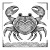 Glowing Heart Crab Vinyl Car Decal Sticker – Waterproof & UV-Resistant 