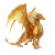 Golden Winged Dragon V3 Vinyl Car Decal Sticker – Waterproof & UV-Resistant 