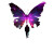 Purple Butterfly Chase Vinyl Car Decal Sticker – Waterproof & UV-Resistant 