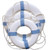 Taylor Made 17 Inch Waterproof Life Buoy | White Closed Cell Foam Ring with Polypropylene Grab Line