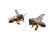 Bees Pollinating Flowers Vinyl Car Decal Sticker – Waterproof & UV-Resistant 