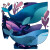 Sea Animal Illustration Vinyl Car Decal Sticker – Waterproof & UV-Resistant 