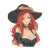 Anime Witch Woman Vinyl Car Decal Sticker – Waterproof & UV-Resistant 