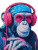Stylish Chimpanzee Portrait V2 Vinyl Car Decal Sticker – Waterproof & UV-Resistant 