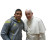 Man With Pope Vinyl Car Decal Sticker – Waterproof & UV-Resistant 