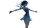 Glowing Hair Girl V2 Vinyl Car Decal Sticker – Waterproof & UV-Resistant 
