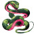 Stylized Green Snake Vinyl Car Decal Sticker – Waterproof & UV-Resistant 