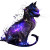 Galactic Black Cat V2 Vinyl Car Decal Sticker – Waterproof & UV-Resistant 