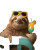 Sloth At Beach Bar Vinyl Car Decal Sticker – Waterproof & UV-Resistant 