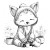 Cozy Fox Costume Vinyl Car Decal Sticker – Waterproof & UV-Resistant 