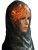 Fiery Veiled Woman Vinyl Car Decal Sticker – Waterproof & UV-Resistant 