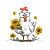Cute Hen With Sunflowers Vinyl Car Decal Sticker – Waterproof & UV-Resistant 